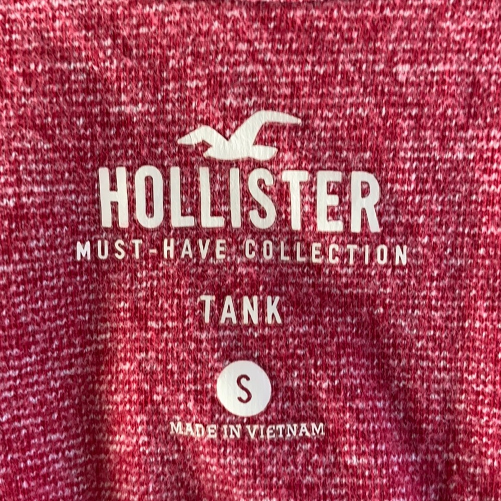HOLLISTER Must Have Collection. Small Red/white Stretchy Tank Top %100 Cotton. - Picture 6 of 7